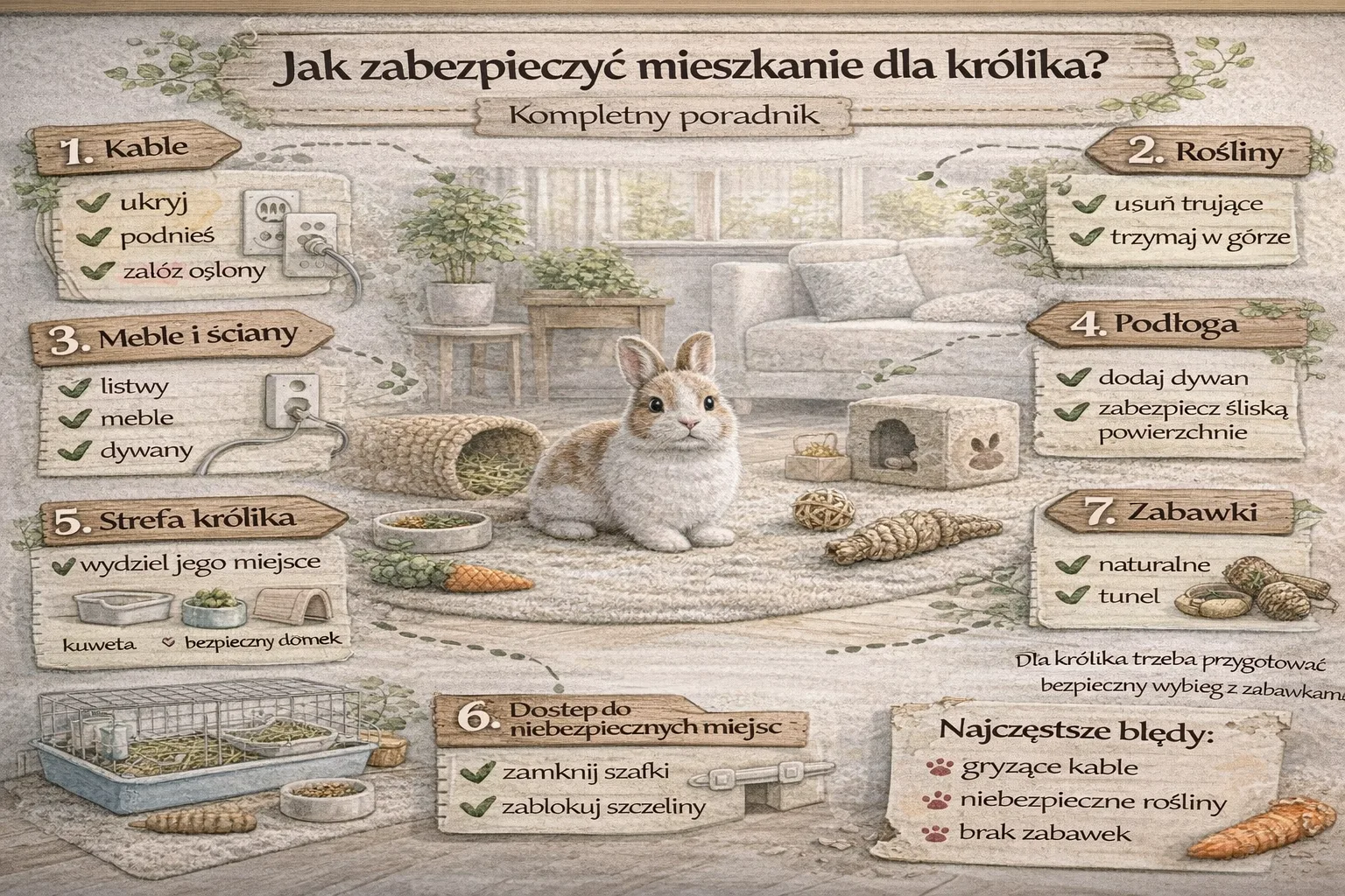 Jak zabezpieczyć mieszkanie dla królika? Kompletny poradnik