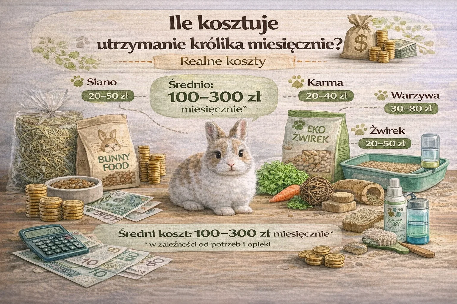 Ile kosztuje utrzymanie królika miesięcznie? Realne koszty