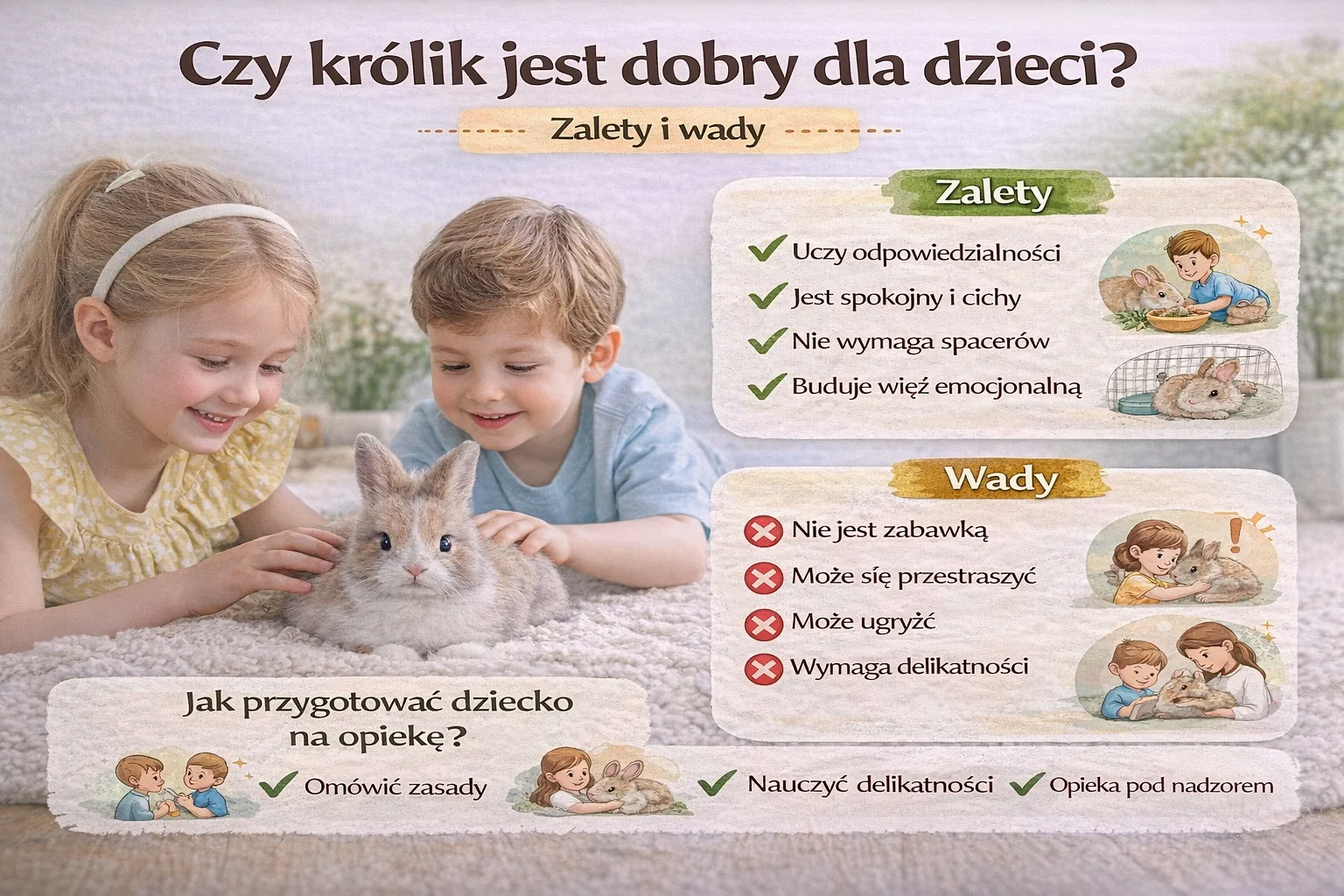 Czy królik jest dobry dla dzieci? Zalety i wady