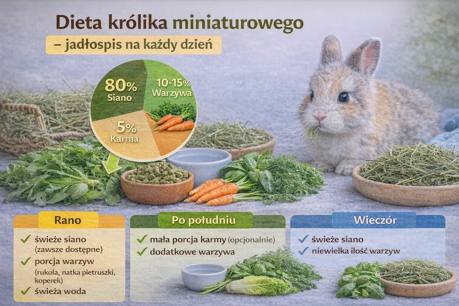 Dieta królika miniaturowego – jadłospis na każdy dzień